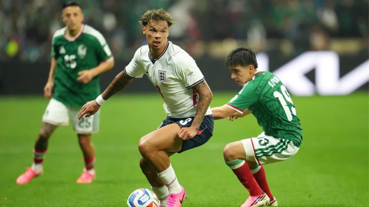 Bellingham double lifts England past Mexico as Quansah sees red