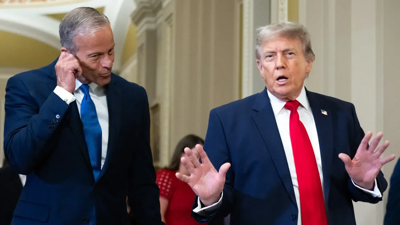 Capitol lunch erupts as Trump clashes with GOP over Iran war powers and voter ID