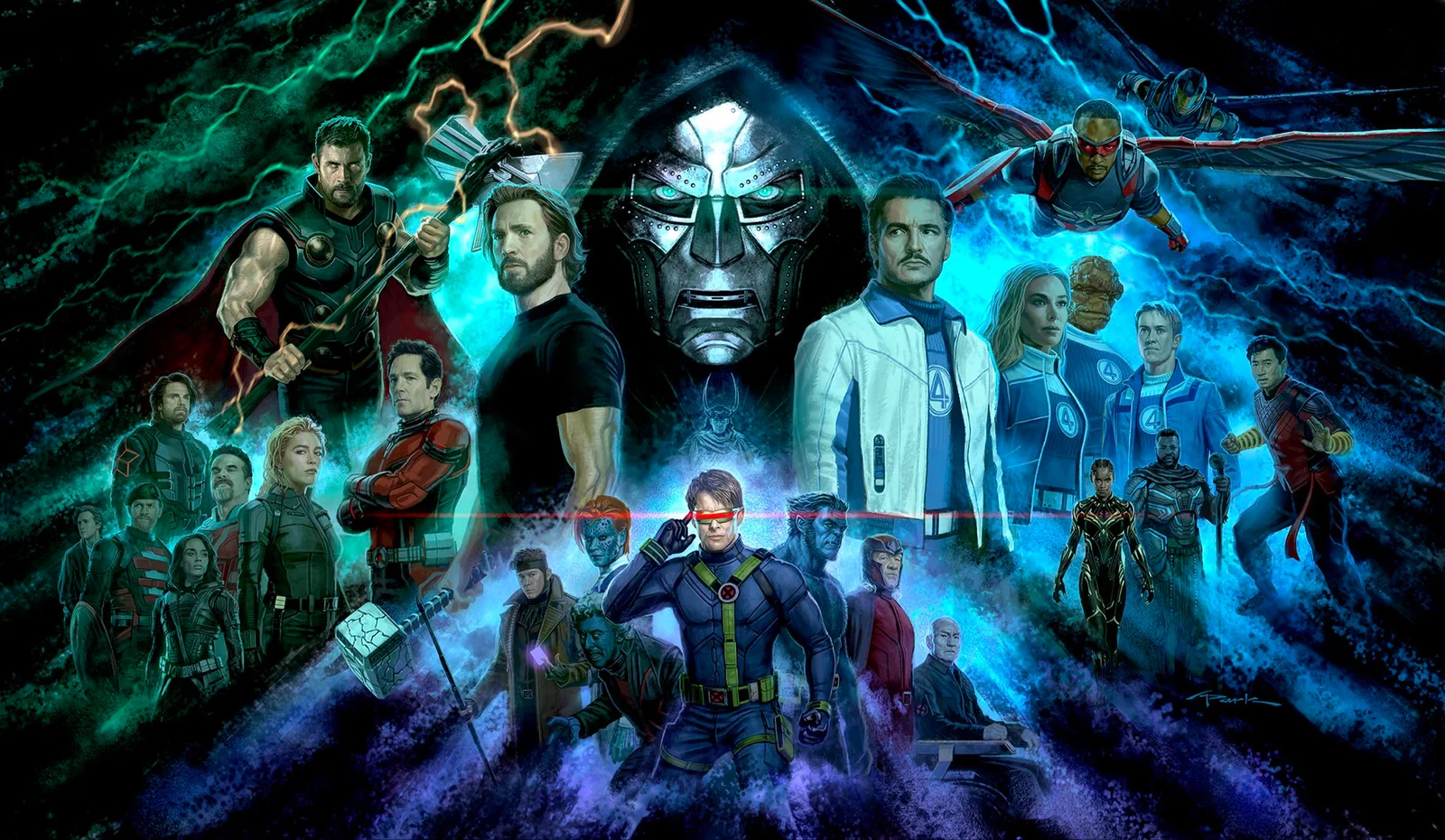 Multiverse Mashup: Avengers, X‑Men, and Fantastic Four in Doomsday Concept Art