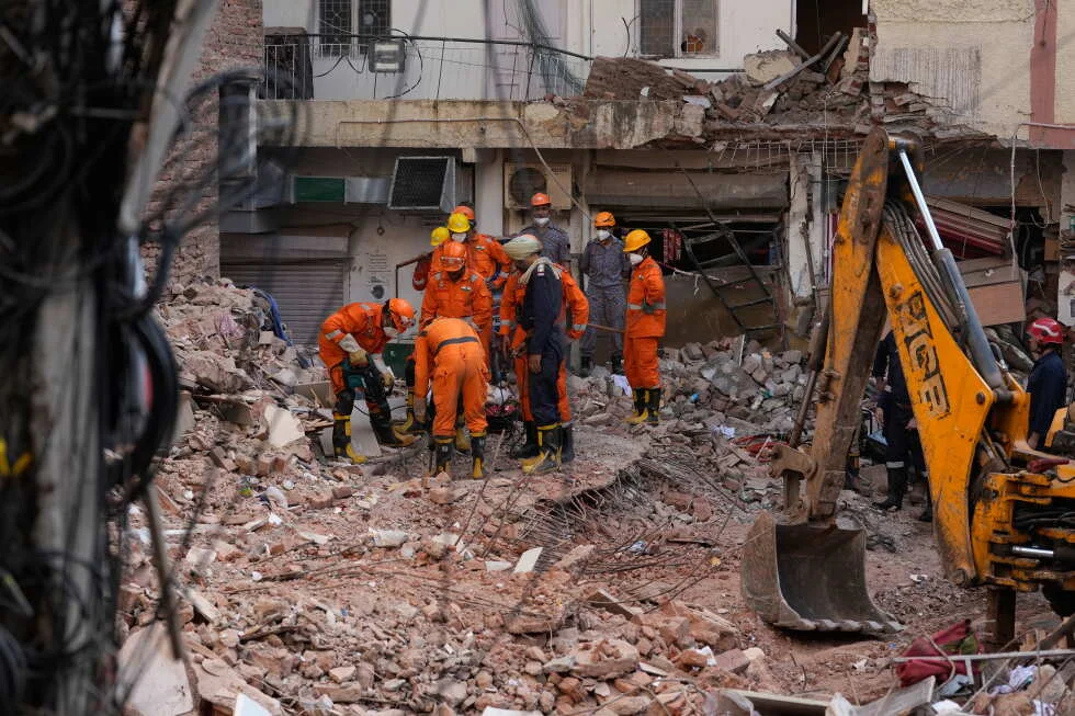 Delhi hostel collapse spurs frantic search for survivors