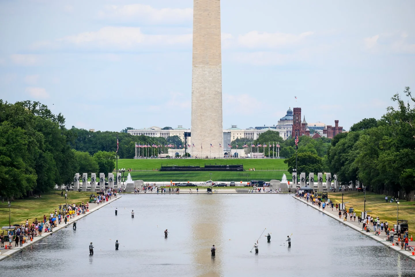 Trump orders urgent Reflecting Pool repairs as vandalism arrests rise