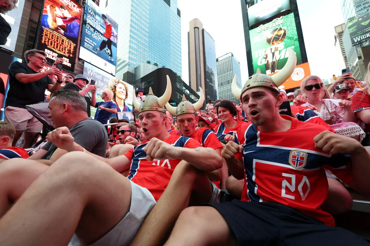 Viking Row Invades NYC as Norway Fans Ignite World Cup Fever
