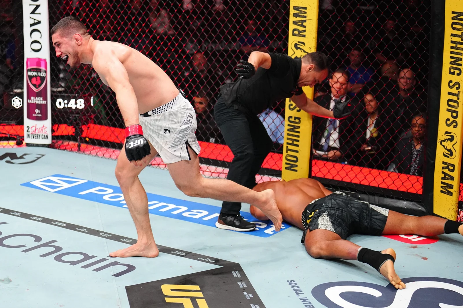 Susurkaev extends perfect 12-0 with late submission at UFC 328