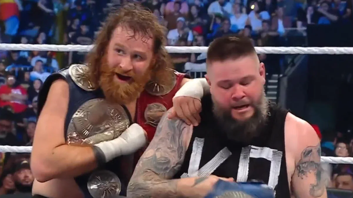 Zayn and Owens retain titles against The Usos in WWE SmackDown rematch.