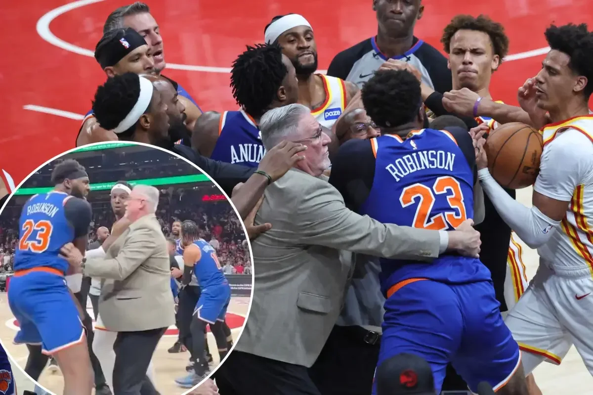 Robinson melee gives Knicks a glimmer of relief in Hawks rout