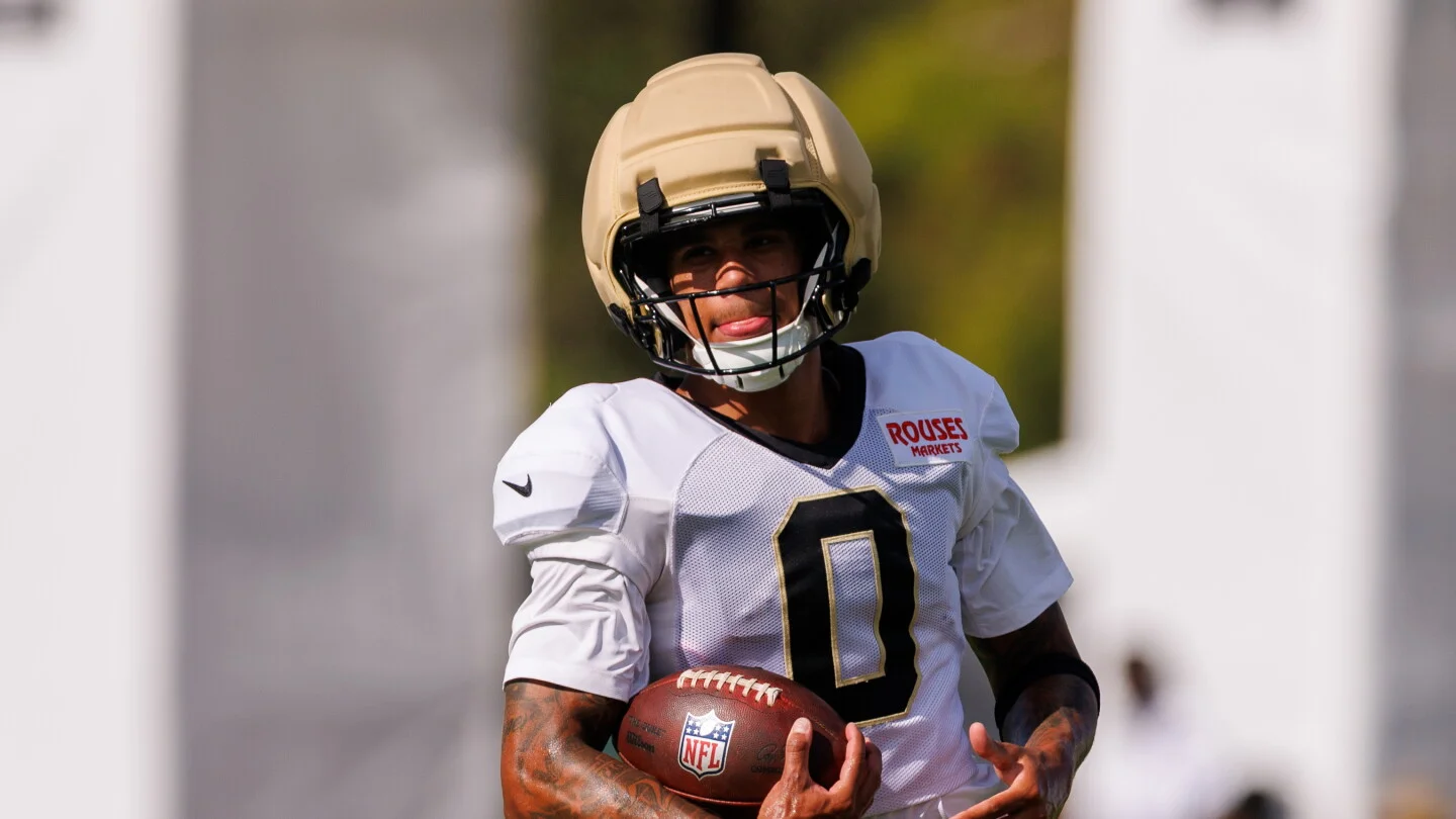 Saints rookie Jordyn Tyson sidelined by hamstring injury, could linger into Week 1