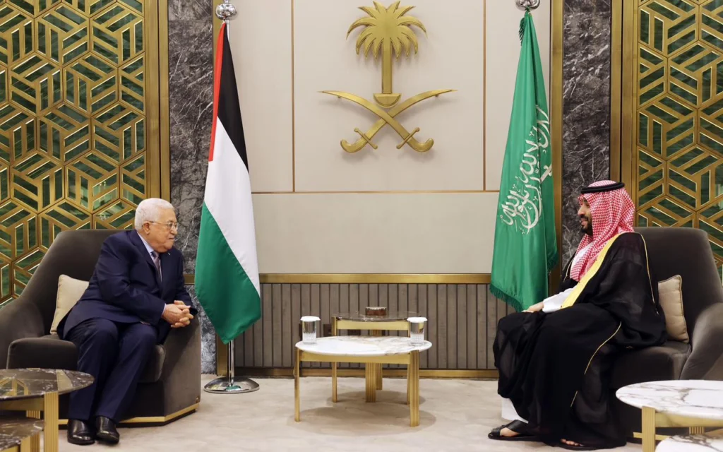 Abbas and Hamas leaders visit Saudi Arabia for meetings with crown prince.