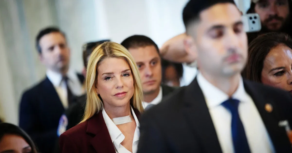 Bondi cites redaction errors in Epstein files release, pledges transparency