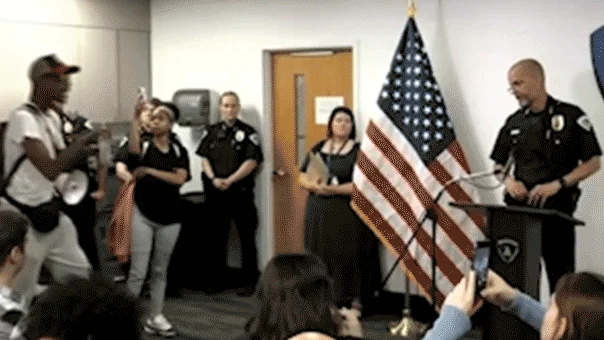 Protester hijacks Madison briefing as police shooting prompts scrutiny