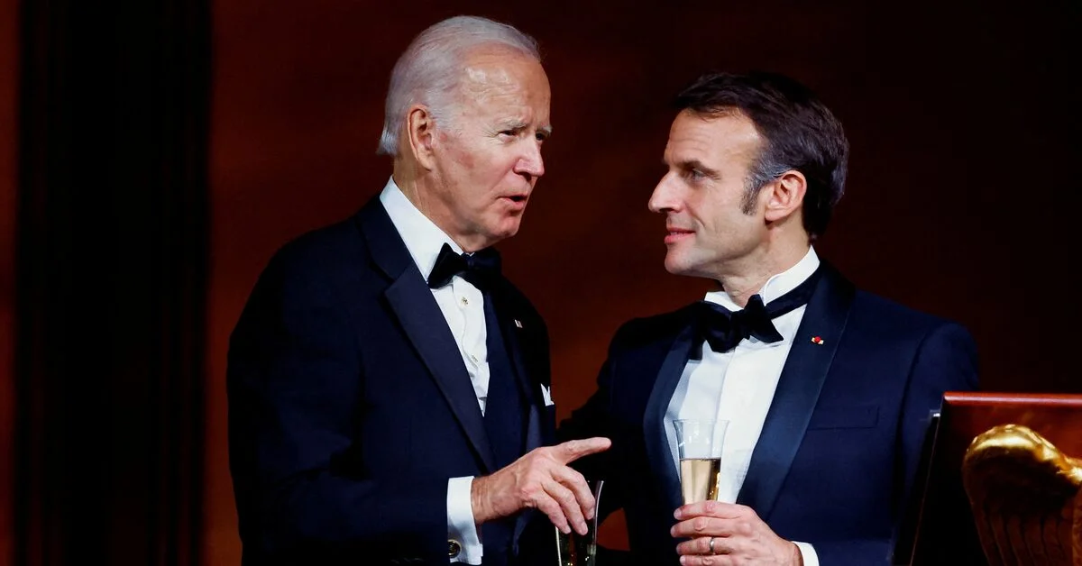 Macron and Biden discuss China's role in global affairs.