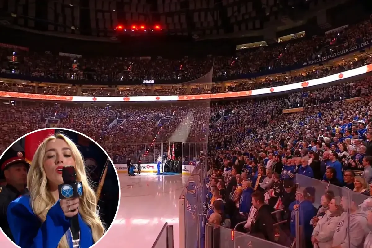 Sabres crowd saves the anthem moment as mic cuts out in playoff game