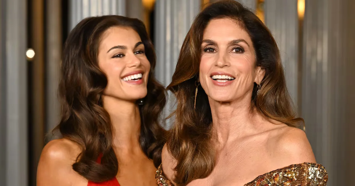 Cindy Crawford and Kaia Gerber Mirror Each Other in Black at Taylor Swift and Travis Kelce's Wedding