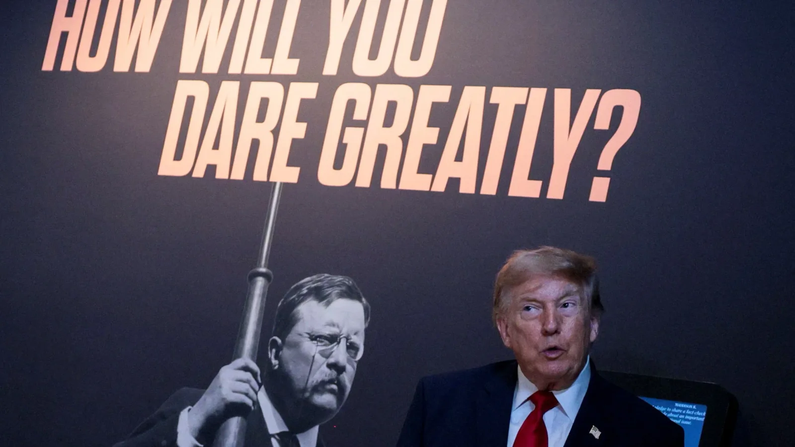 Trump dedicates Theodore Roosevelt library, casts America’s grit on its 250th