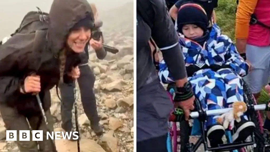 Catherine meets brave paraplegic climber on Three Peaks charity trek