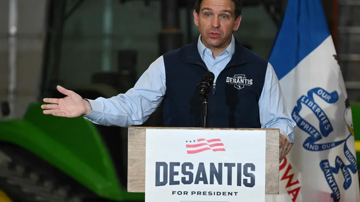 "DeSantis faces criticism and hecklers on campaign trail"