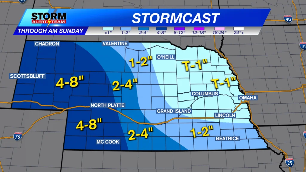 Wintry Weekend Ahead: Snow in Nebraska's Capital City