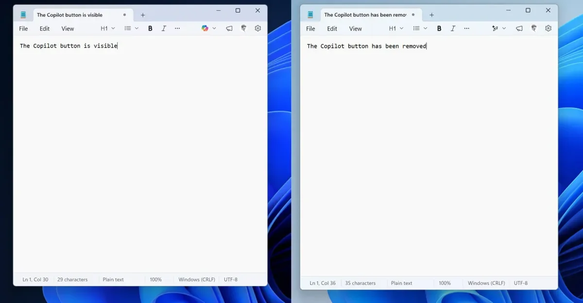 Microsoft removes Copilot buttons from Windows 11 apps, AI features stay
