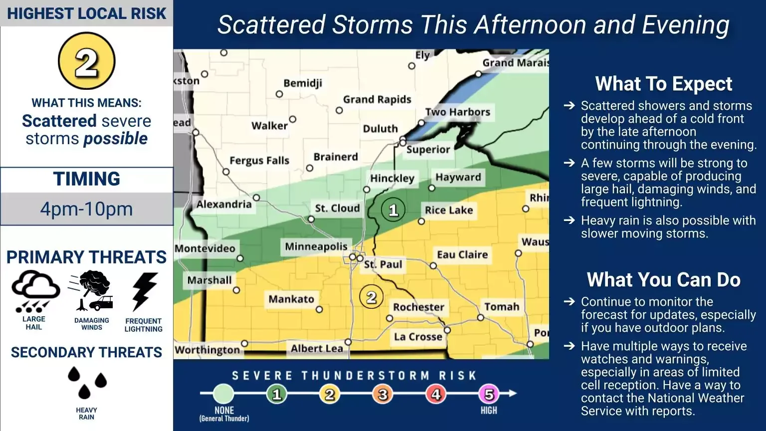 Impending Severe Storms Threaten Southern Minnesota