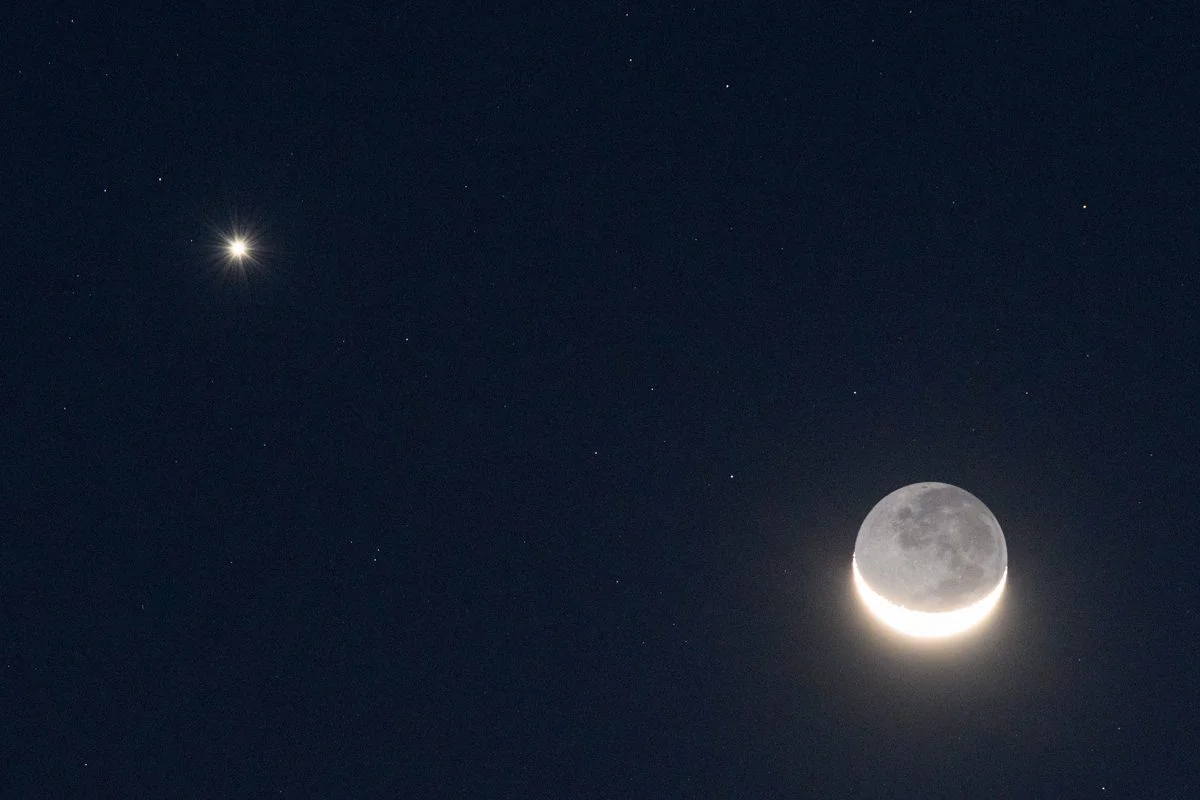 Three-Body Evening Show: Crescent Moon Meets Venus and Jupiter This Week