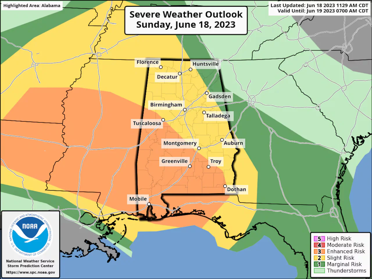 Alabama Braces for Multiple Rounds of Severe Weather.