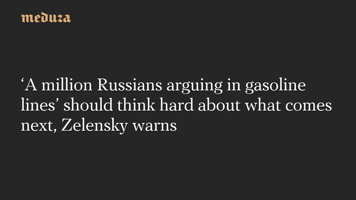 Zelensky warns Moscow’s Donbas deadline gambit could backfire on Russia