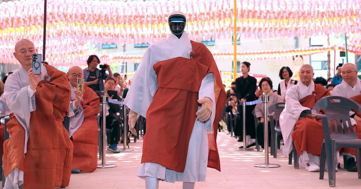 Gabi the robot monk joins Buddhist vows in South Korea