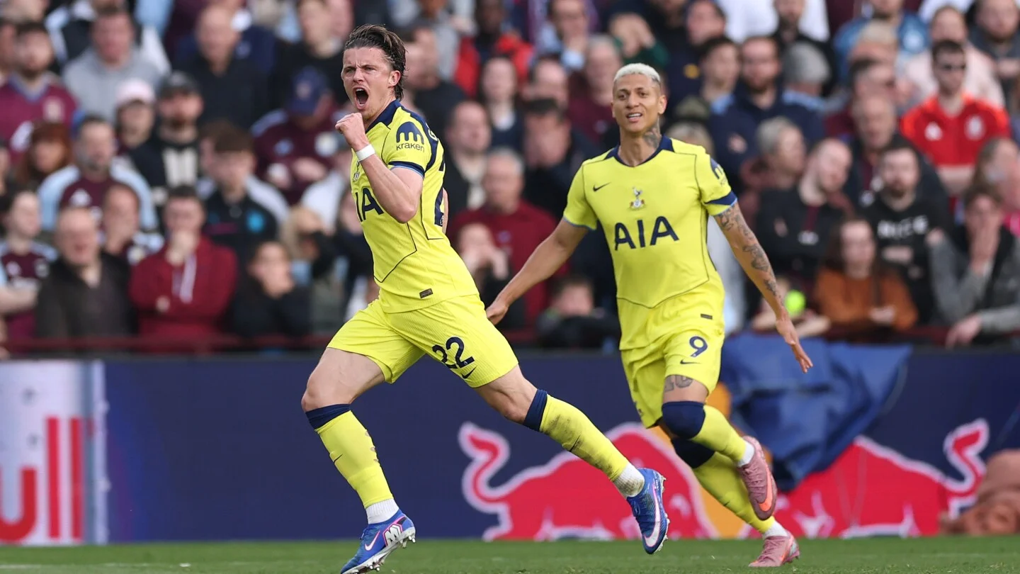 Spurs escape relegation zone with 2-1 win at Villa Park