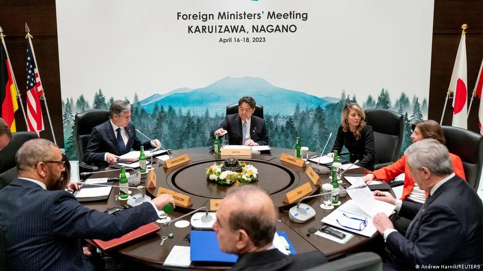 G7 diplomats unite against China's aggression.