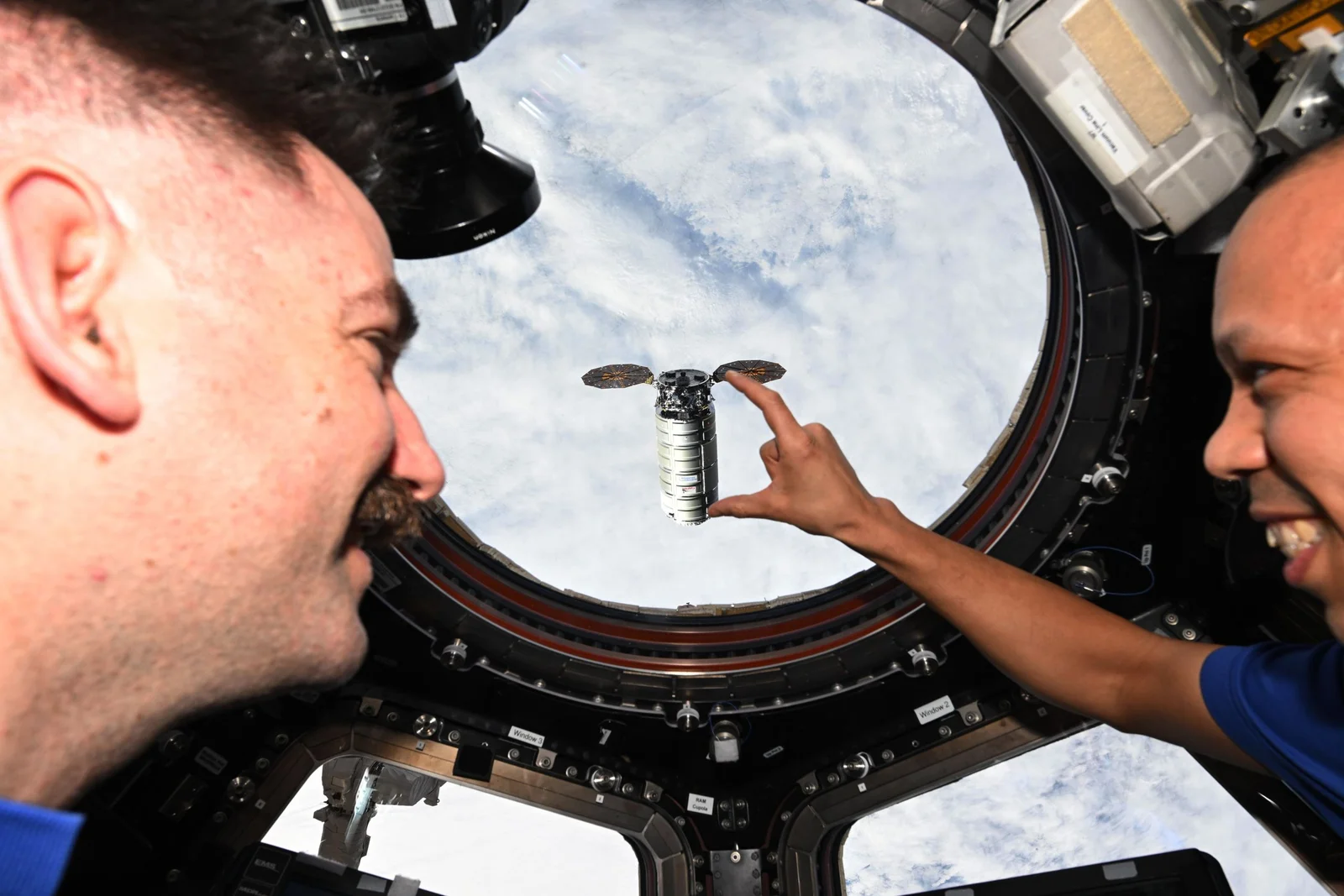Cosmic prank: ISS crew pull off optical illusion with Cygnus XL