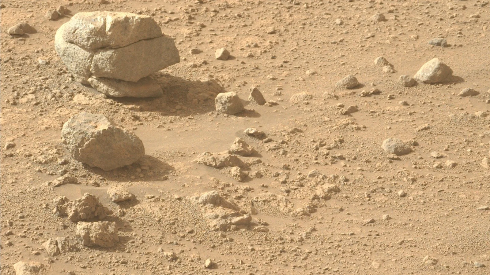 Mars rock stack photographed by Perseverance likely wind-sculpted