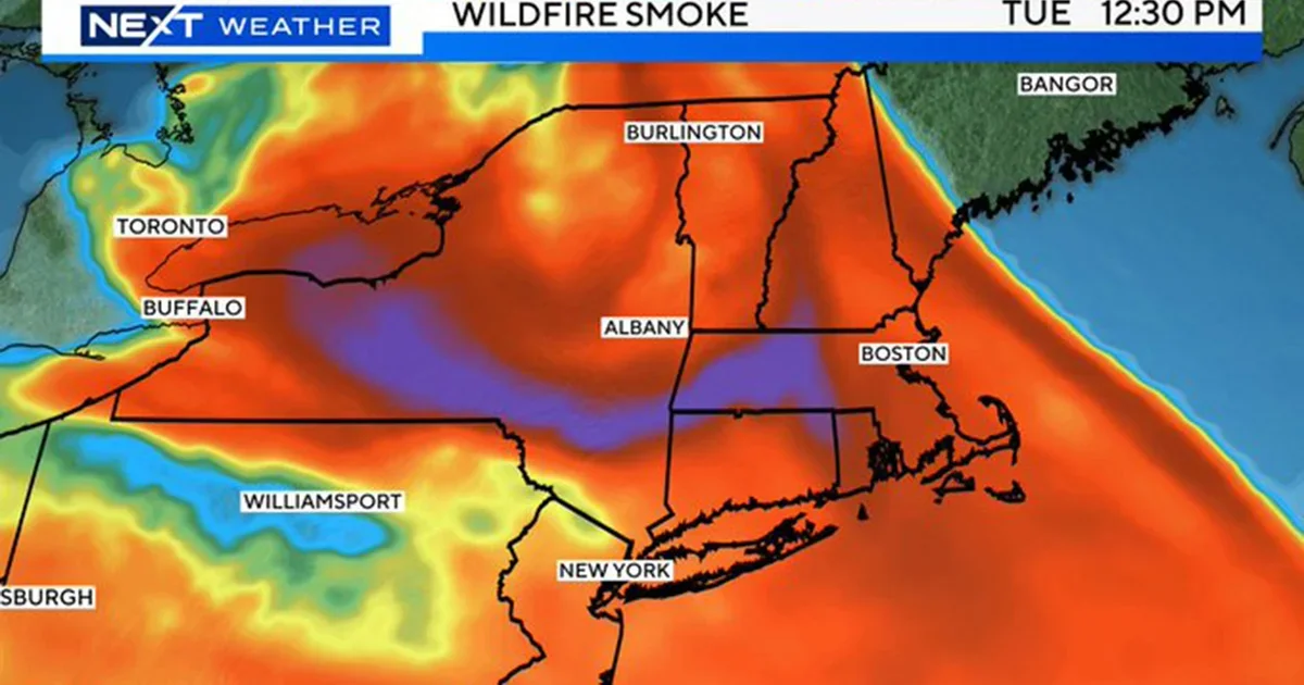 Canadian Wildfires Cause Air Quality Alerts in Northeastern US.