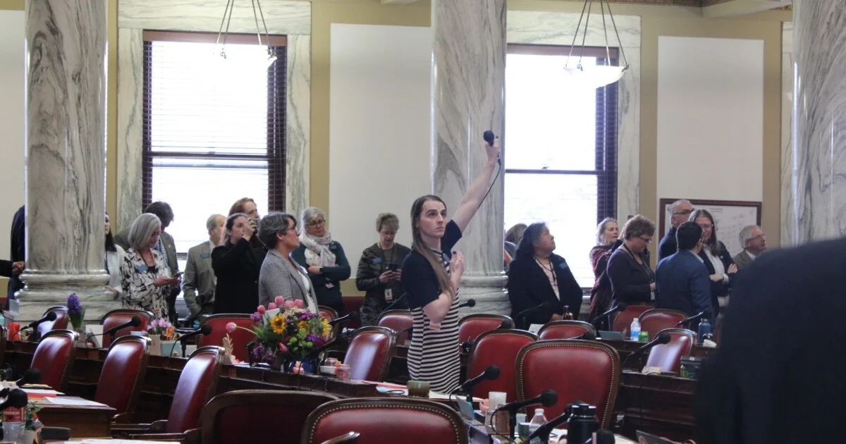 Trans lawmaker supporters arrested and silenced during protests.