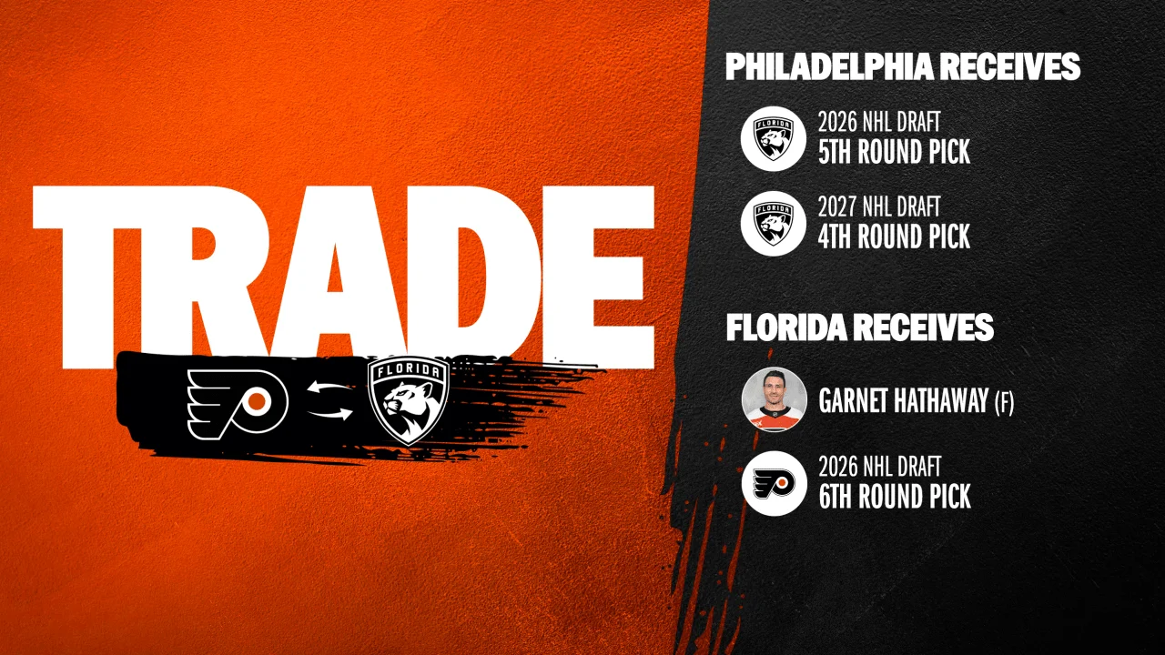 Flyers Shuffle Draft Capital in Hathaway Trade with Panthers