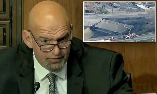 Senator Fetterman's Unusual Response to Philadelphia Highway Collapse Raises Eyebrows