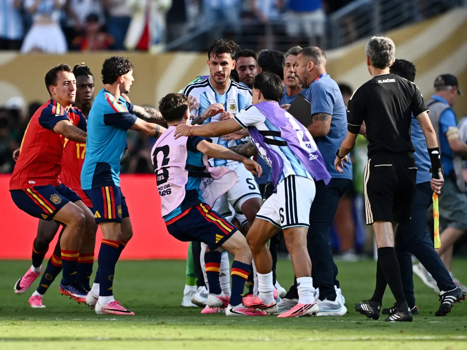 FIFA charges Argentina over World Cup final melee and Falklands banner