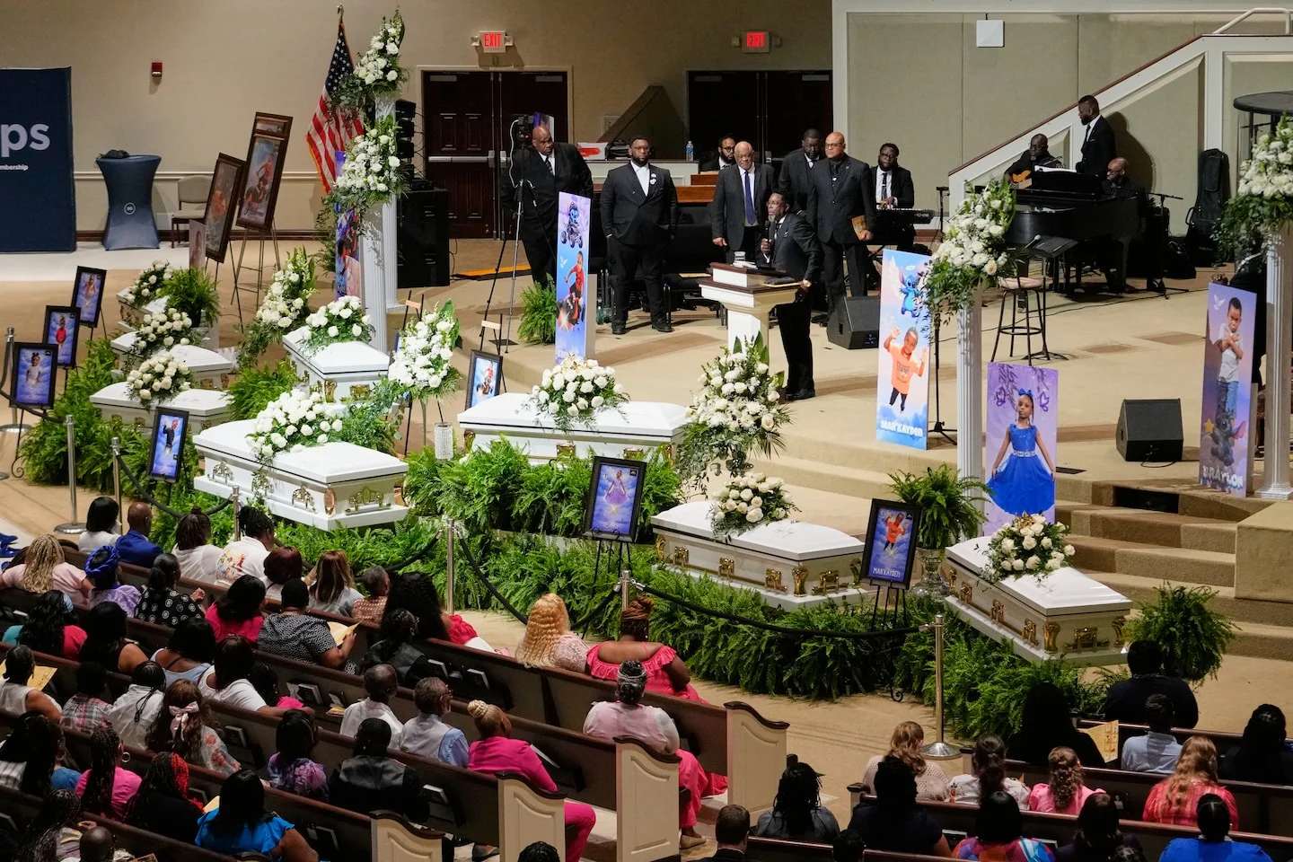 Louisiana mass funeral for eight children draws national attention