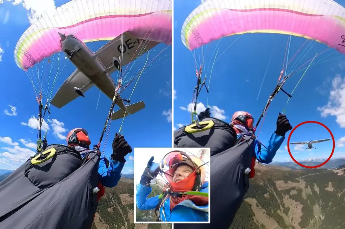 Paraglider miraculously escapes after plane slices canopy midflight