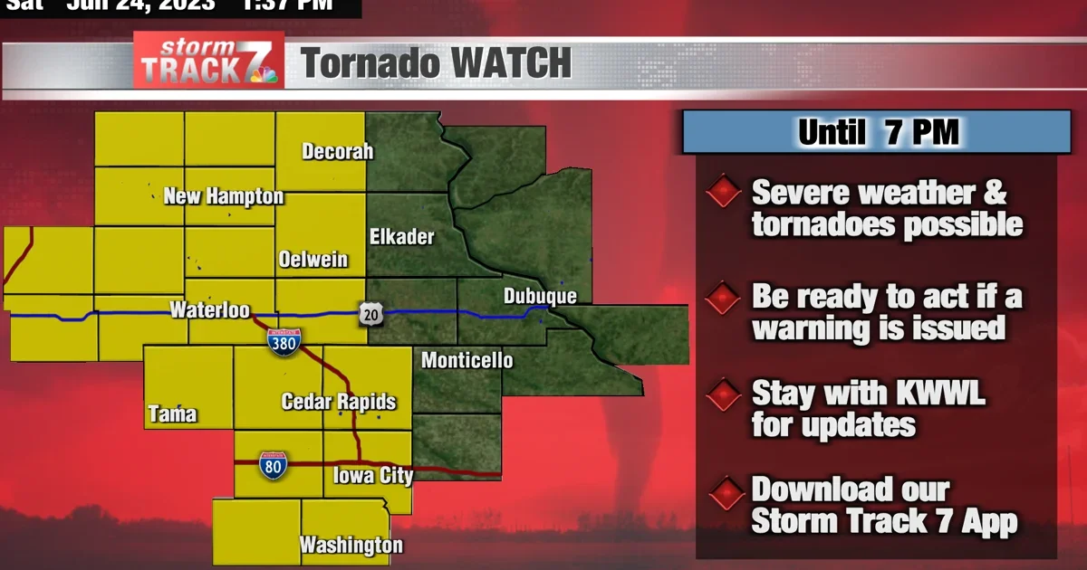 Severe storms and tornado watch expected for first official weekend of summer.