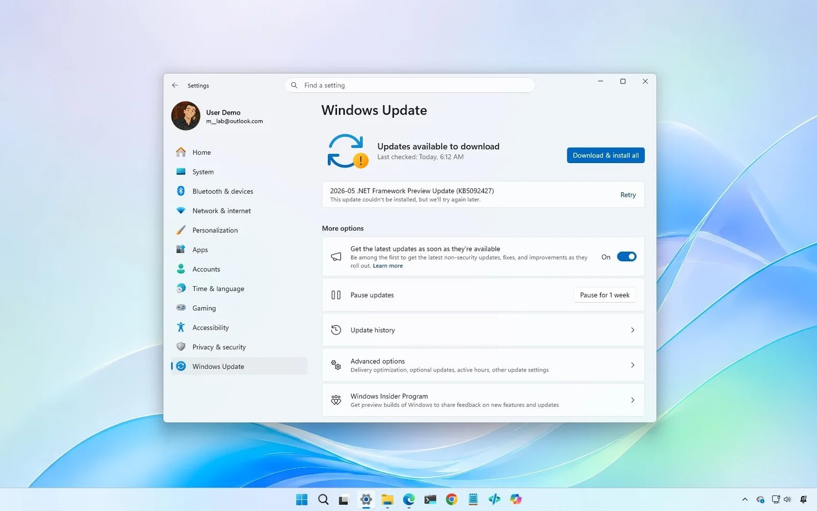 Windows 11 May 2026 Patch Tuesday update causes install failures and slow internet on some PCs