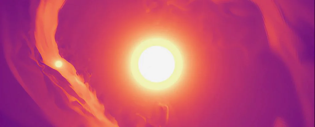 Faraway Hot Jupiter Leaves Gigantic Helium Tail