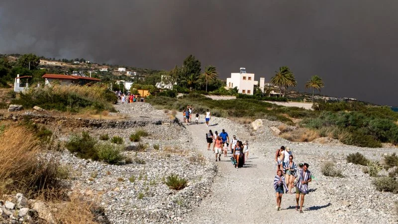 Mass Evacuation as Wildfires Ravage Greek Isle of Rhodes