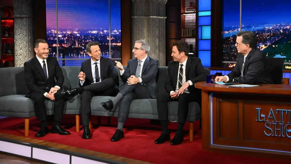 Farewell Roundtable: Colbert and Fellow Hosts Defend Late-Night as Trump Watches