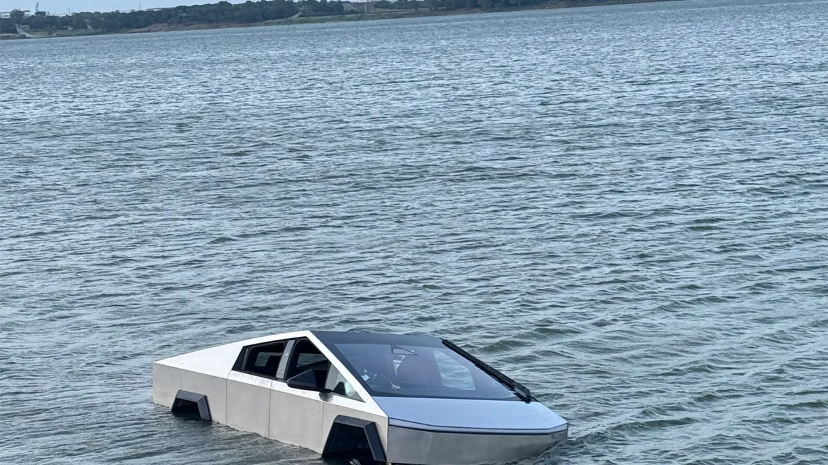 Cybertruck Wade-Mode Test Ends in Arrest at Grapevine Lake