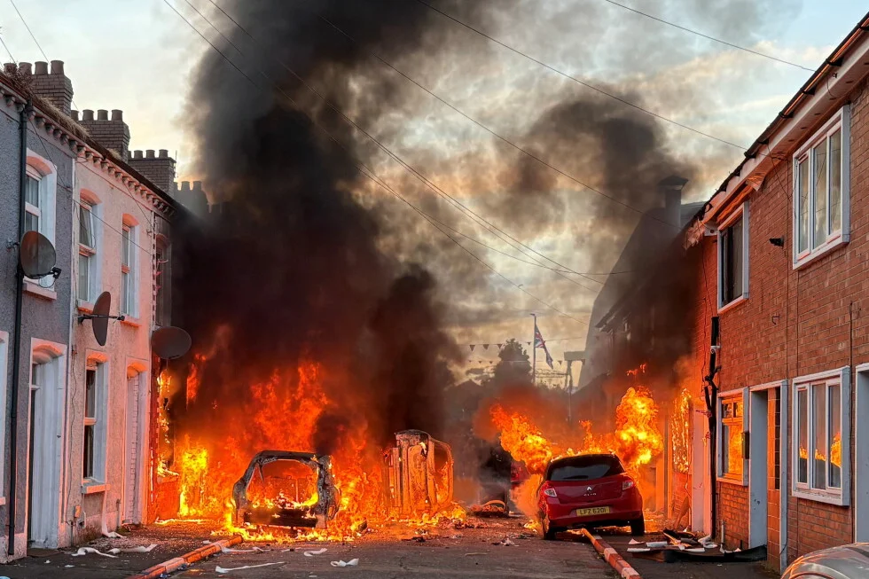 Arrest in Belfast stabbing fuels protests as UK leaders urge calm