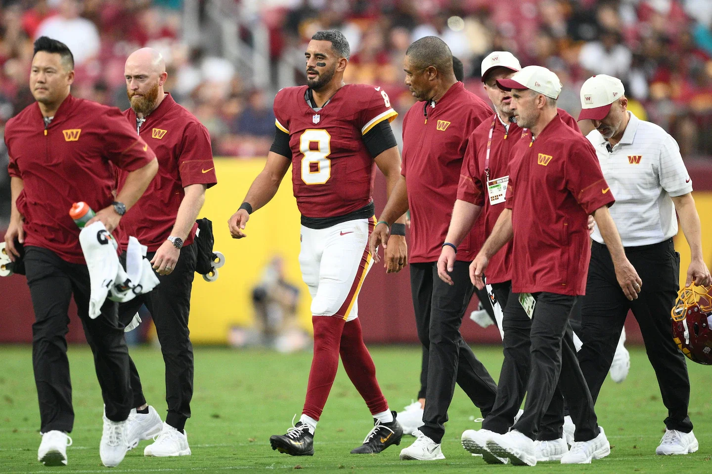 Mariota sidelined for remainder of Commanders' preseason due to knee sprain