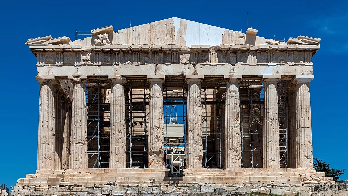Parthenon West Pediment Shines Again After 220 Years