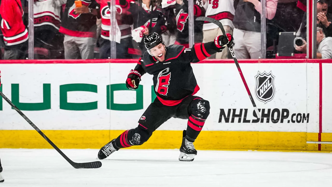 Hall's OT Winner Caps Canes Rally, Puts Carolina Up 2-0