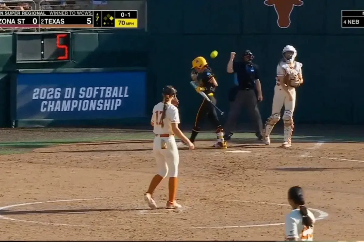 Hot mic mars ESPN softball broadcast as Texas defeats Arizona State 5-0