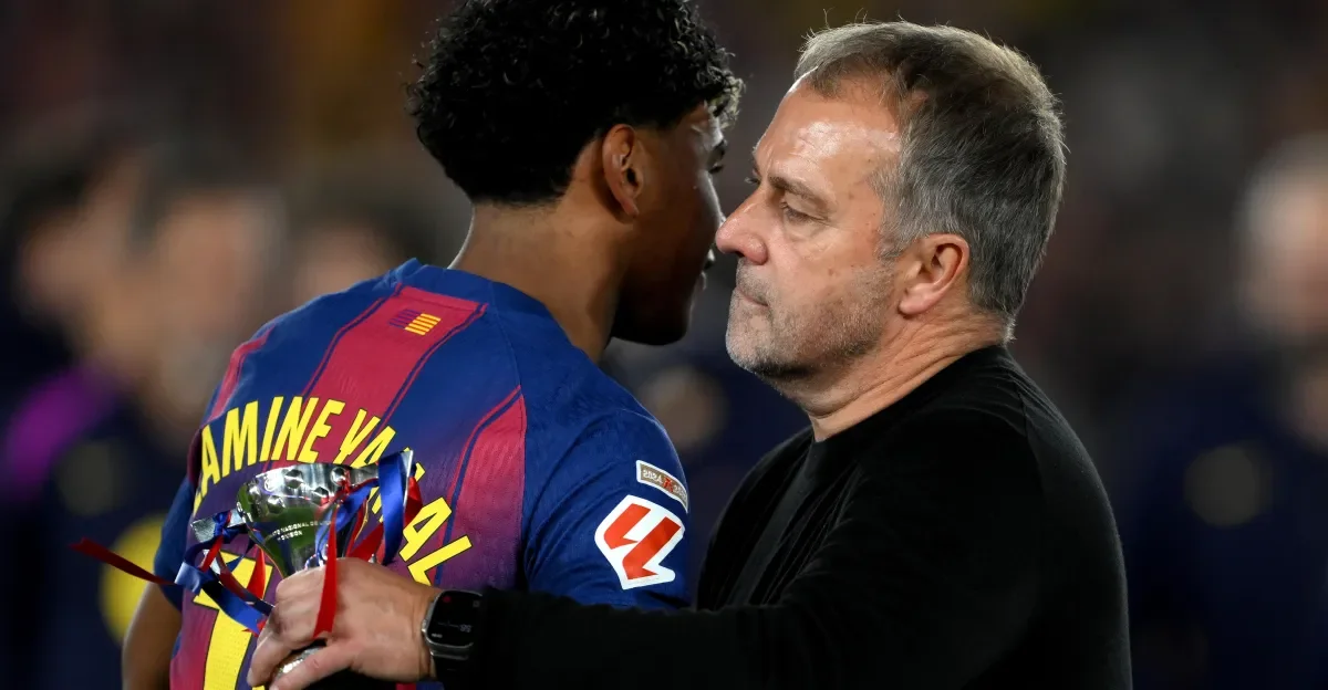 Flick weighs in on Yamal flag moment as Barca celebrate La Liga title