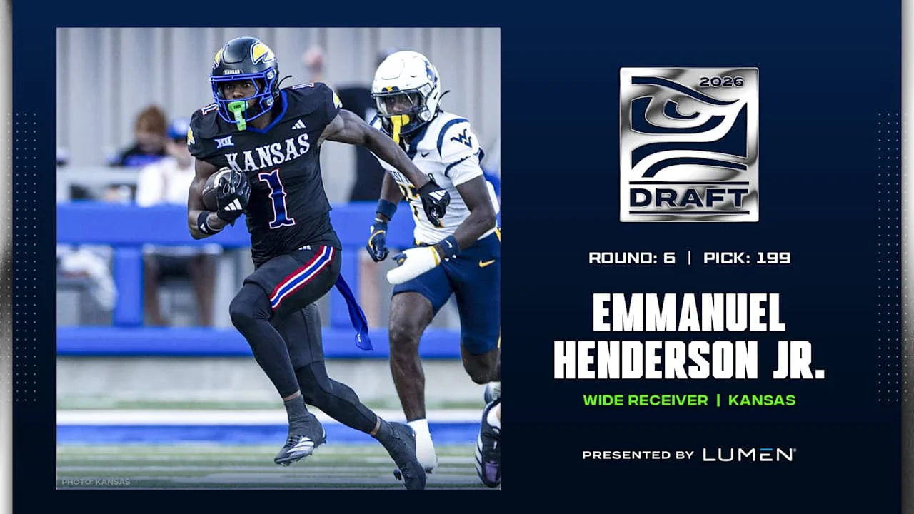 Seahawks Draft Kansas WR Emmanuel Henderson Jr. at No. 199
